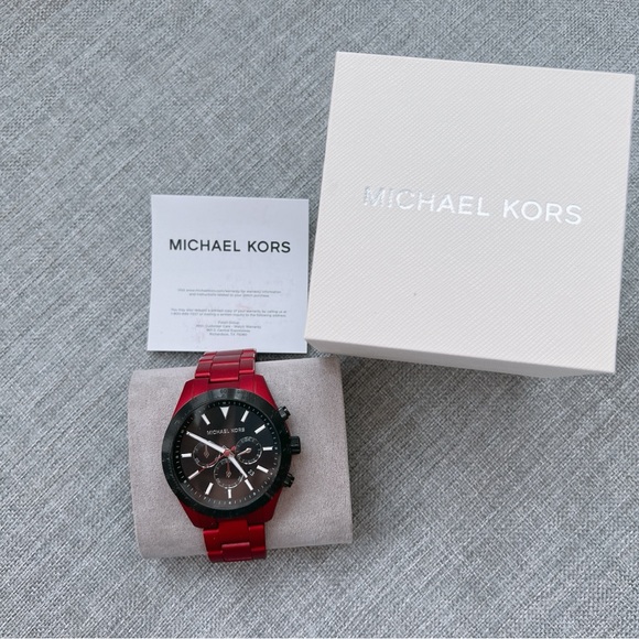 Michael Kors Watch Red Stainless Steel - Picture 7 of 14
